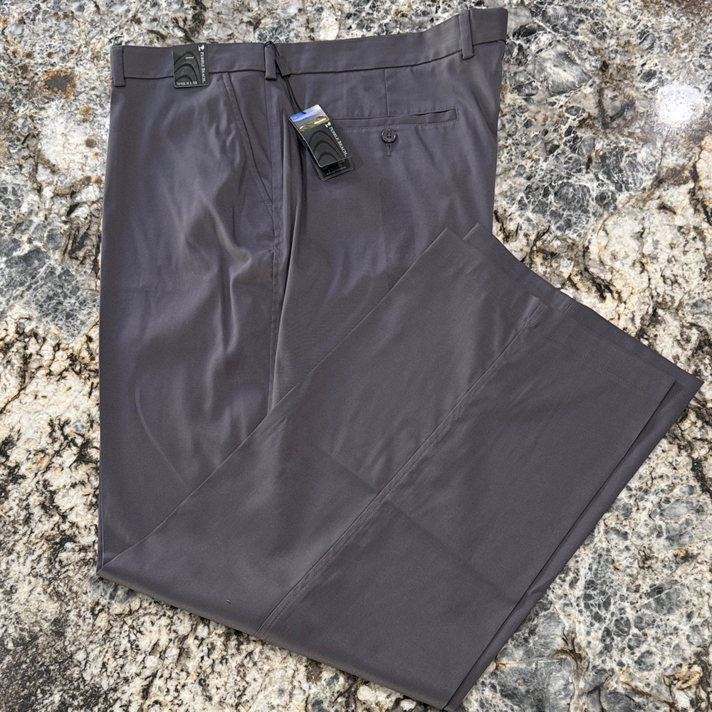 Pebble Beach Chino's Men's Gray Dress Pants - W42 L32